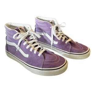 Vans Purple Suede White High Top Sneakers Size 9.5 W 8 M